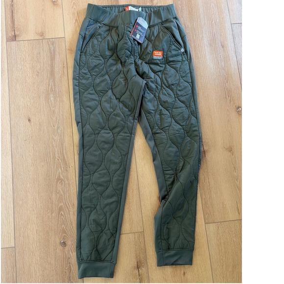 the american outdoorsman Pants - The American Outdoorsman Quilted Jogger Olive Green Insulated Pants Womens Large